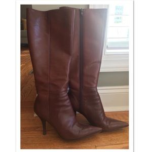 Nine West brown leather boots sz 7.5